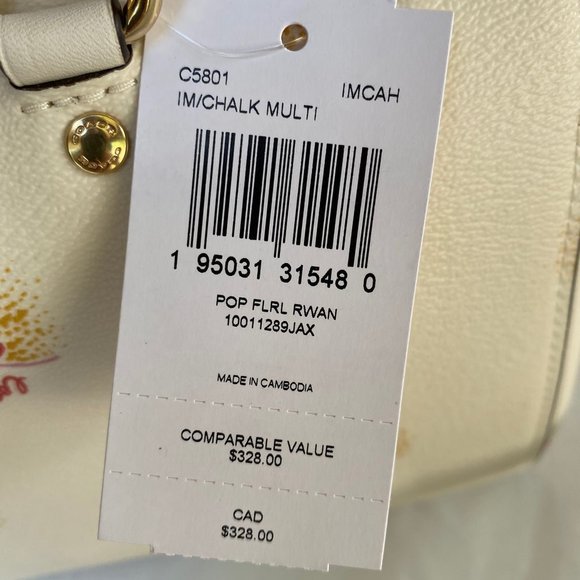 Coach Rowan Satchel With Pop Floral Print c5801 - Picture 5 of 10